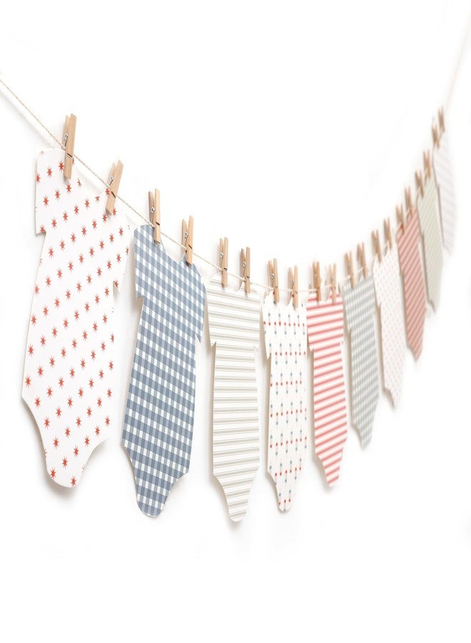 Agkvw Red, White, and Blue Baby Onesie Banner - 4th of July Baby Shower Decorations, Baby Clothesline Garland for Nursery, Newborn Party Decor - Image 1